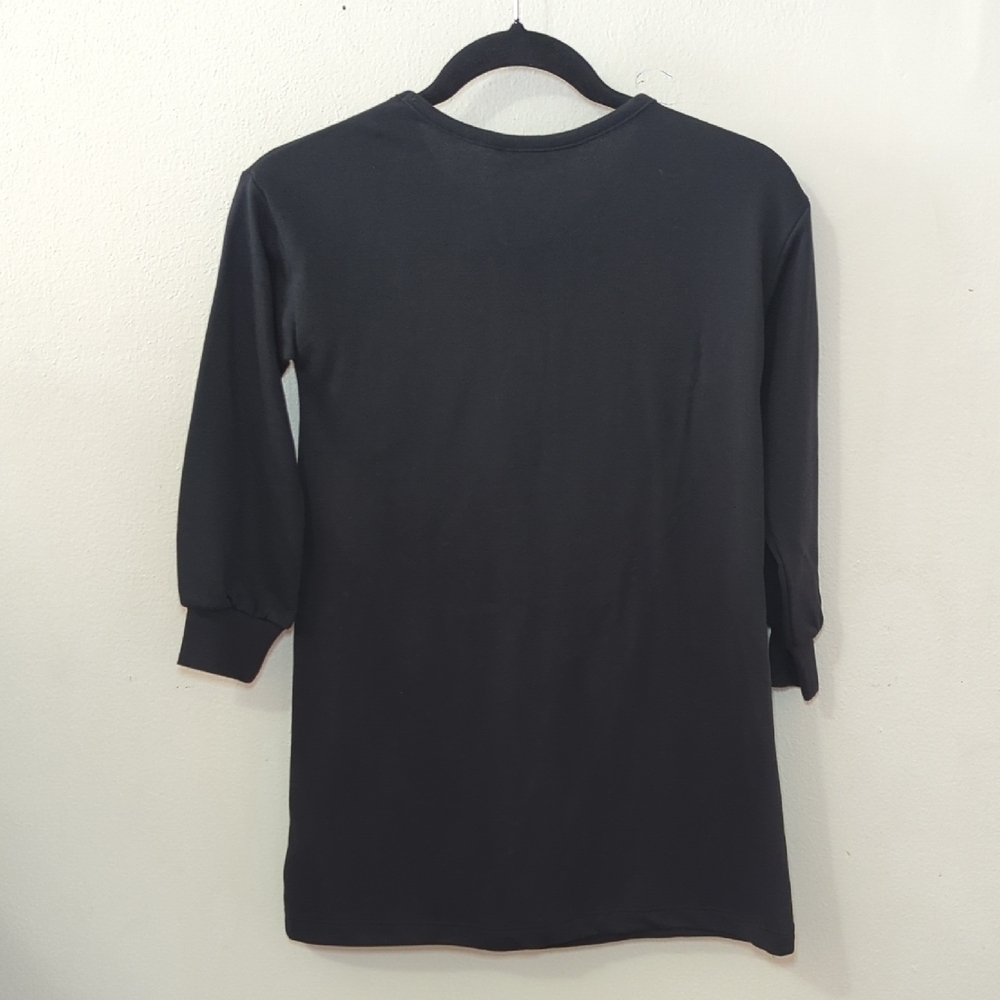 H&M Black Cat Sweatshirt Dress Long Sleeve Cotton-Poly Blend Girls Size 6X/7 - Picture 6 of 6